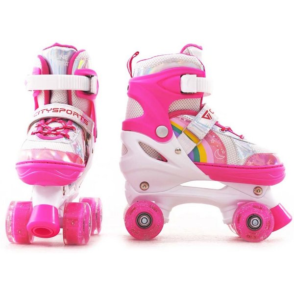 CITYSPORTS Rollschuhe Verstellbar Inliner Leucht Inlineskates für Mädchen/Jungen, mit Leuchtenden Rädern,Geschenke für Mädchen/Jungen