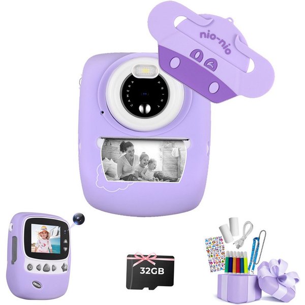 FANNOU Kinderkamera 30 MP 1080P Selfie-Digitalkamera Kinderkamera (ideal als Geschenk für Jungen und Mädche)