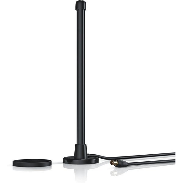 Aplic DVB-T2 digitale Antenne mit Magnetfuß, 6 dBi, hohe Empfangsleistung Stabantenne (DVB-T2), für Fernseher, Receiver, Radio, einfache Montage, HD-Empfang