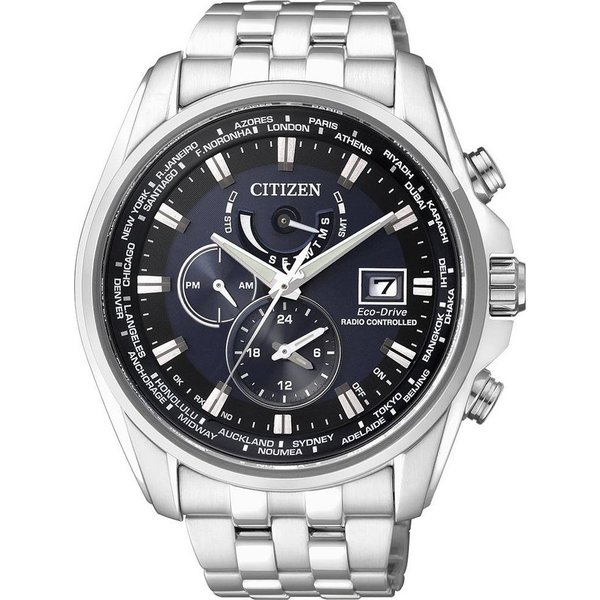 Citizen Funk-Multifunktionsuhr AT9030-55L, Armbanduhr, Herrenuhr, Solar, bis 20 bar wasserdicht, Edelstahlarmband