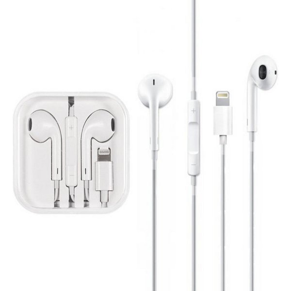 Wisam Teltech In-Ear Kopfhörer mit Kabel für iPhones Lightning Weiß In-Ear-Kopfhörer