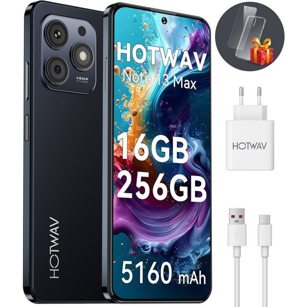 HOTWAV Note 13 Max Handy, 16+256 GB/1 TB Smartphone, Android handy, Smartphone (16,7 cm/6.8 Zoll, 256 GB Speicherplatz, 48 MP Kamera, Smartphone ohne Vertrag, G