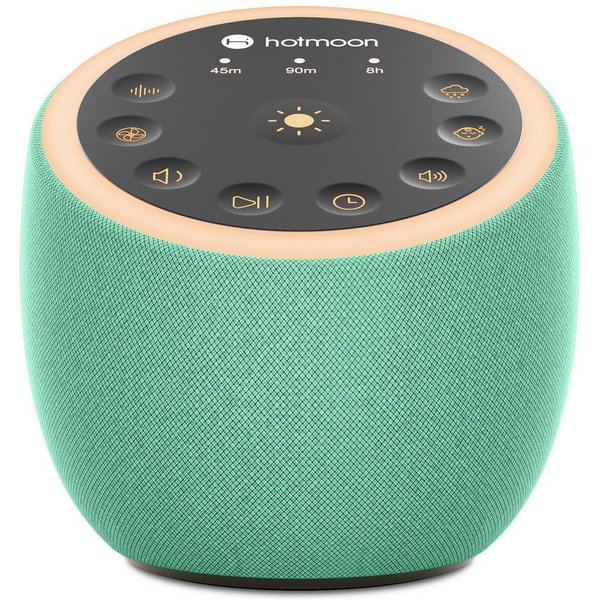 Novostella Einschlafhilfe White Noise Machine Babys Erwachsene Durchschlafhilfe Kopfhörer (Berührungssteuerung, Gebaut in 40 Entspannende Geräusche, weiß grün b