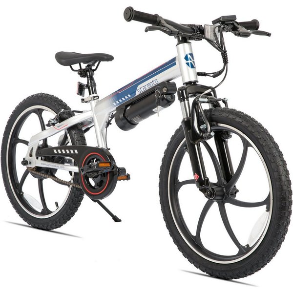 HILAND E-Bike Kinder E-Bike 20 Zoll 2 Fahrmodi Einrohrrahmen für Alltag & Freizeit