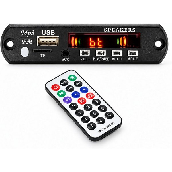 Bolwins N13C Drahtlos Bluetooth Decoder MP3 Player Auto Audio USB TF FM-Radio MP3-Player (0 GB, Bluetooth, Unterstützt MP3/WMA/WAV/FLAC/APE, USB & TF-Karte)