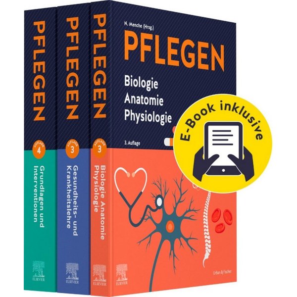 PFLEGEN Lernpaket 3.A. + E-Books: Grundlagen - Anatomie - Krankheitsle / Christine Keller, Nicole Menche