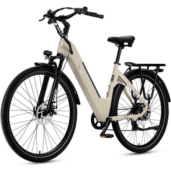 TTGO E-Bike Cityrad 28 Zoll, 120km, Elektrofahrrad für Damen und Herren, Tiefeinsteiger, 7 Gang SHIMANO, Kettenschaltung, Heckmotor, 650 Wh, (für ca. 160–195 cm