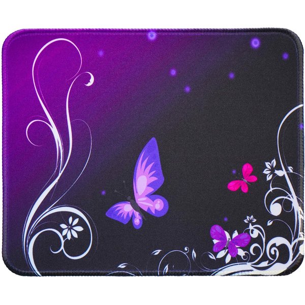 Silent Monsters Mauspad 24x20cm Schmetterling Gaming Mousepad Präzision Rutschfest Wasserfest, Vernähter Rand rutschfest leise Gaming Büro Office Homeoffice Mou