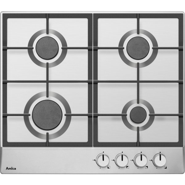 Amica Gas-Kochfeld KMG 734 000 E, Klassisches Kochen mit direkter Gasflamme und vertrauter Bedienung