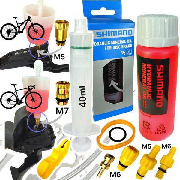 Fantic26 Fahrrad-Montageständer Shimano Mineral ÖL Service Entlüftungs Kit MTB Rennrad Trichter M5 M7