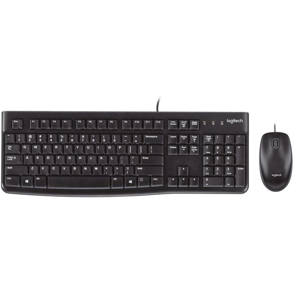 Logitech MK120 mit Kabel schwarz 920-002540 Tastatur- und Maus-Set
