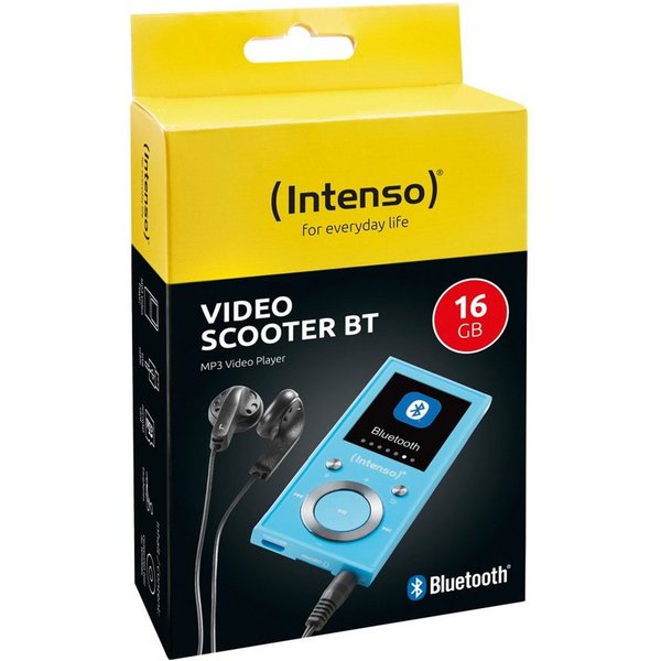 Intenso Intenso MP3 Player Video Scooter Bluetooth 16GB 1,8 Zoll Display blau MP3-Player