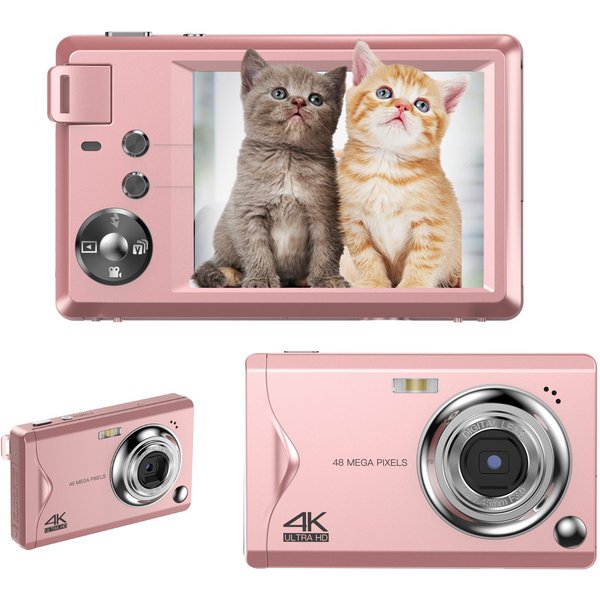 FANNOU Digitalkamera 48MP 1080P FHD Fotokamera Kompaktkamera (inkl. mit Autofokus 16X Digitalzoom Fotoapparat Tragbare, Kompaktkamera mit 32GB SD-Karte für Kind