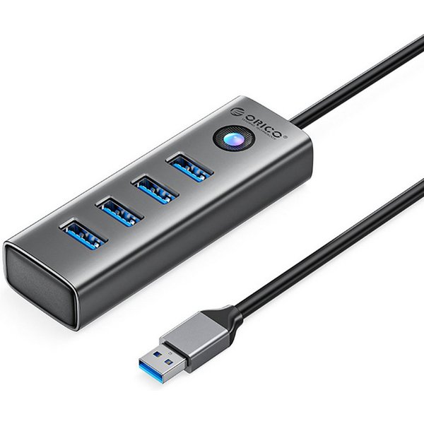 ORICO PDD4U-U3 Hub USB-Adapter USB-A zu USB-A, 4-fach USB 3.0 Hub im Aluminiumgehäuse