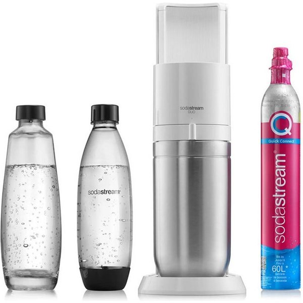 SodaStream Wassersprudler Sprudelwasserbereiter SodaStream Duo White + 2 Flaschen