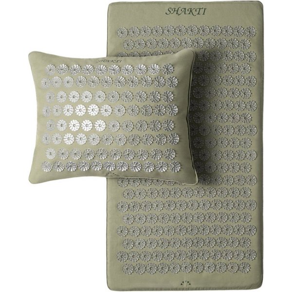 Shakti Mat Akupressurmatte Entspannung durch Akupressur - Faire Produktion, Bio-Baumwolle (Mit Matte und Kissen), Ethische Handarbeit, GOTS-zertifizierte Bio-Ba