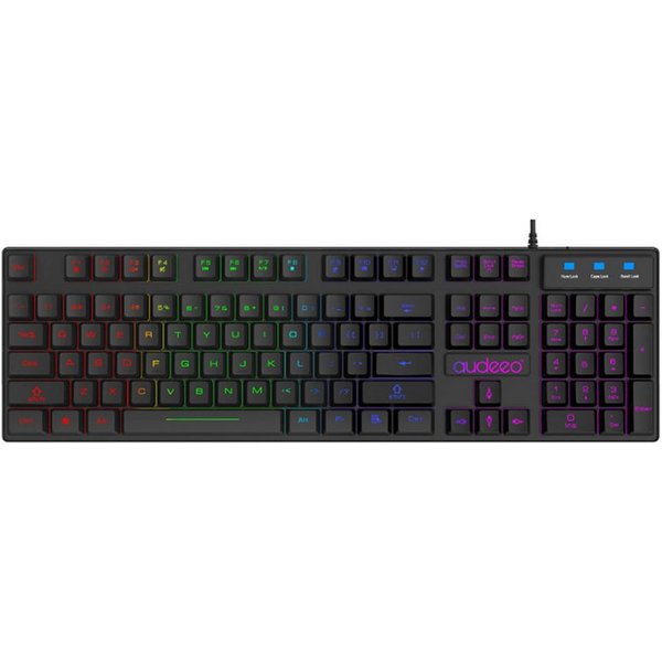 HAC24 Keyboard Beleuchtet Deutsches Layout Gaming-Tastatur (RGB LED QWERTZ Schwarz USB)