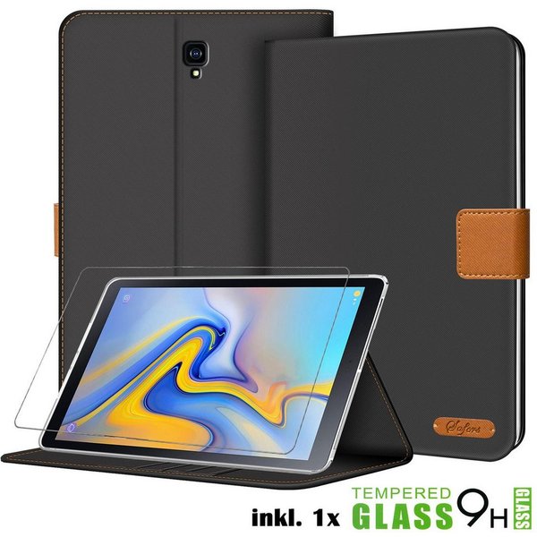 CoolGadget Tablet-Hülle Klapp Tasche für Samsung Galaxy Tab A 10.1 2016 25,6 cm (10,1 Zoll), inkl. Glas Schutzfolie Schutzhülle Cover Case Kartenfach aufstellba
