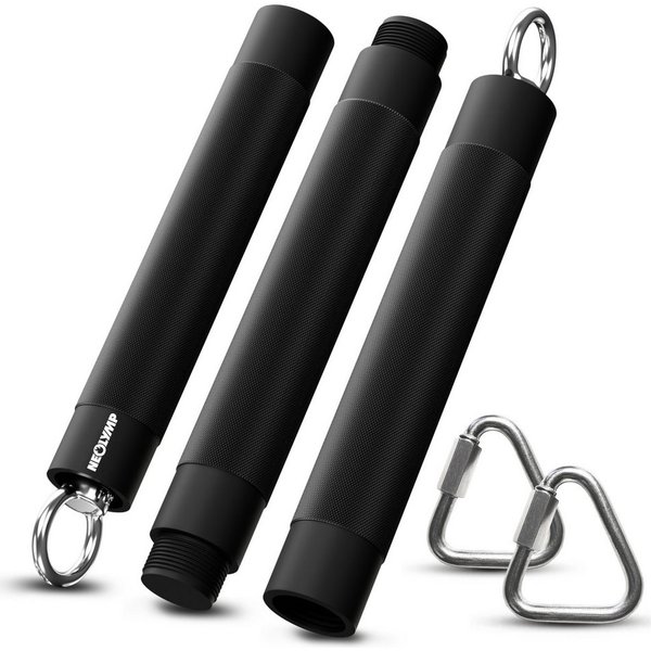 NEOLYMP Trainingsband Widerstandsbänder Fitness Stange - Inkl. Karabiner - Pilates Bar, Kompatibel mit Fitnessbändern, Resistance Bands & Widerstandsbänder