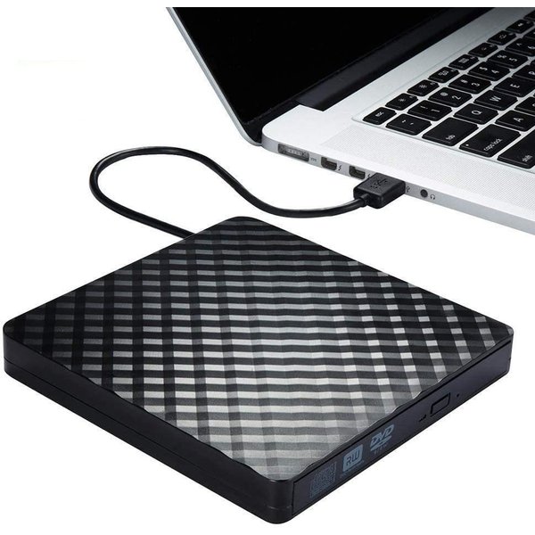 Forrlite DVD-Brenner, externes DVD-Laufwerk, CD-Laufwerk für Laptop und PC DVD-Brenner (CD-DVD-Laufwerk, optisches Laufwerk für Windows, macOS und Linux, USB 3.