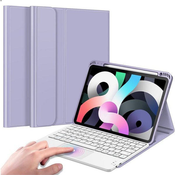 Fintie Tablet-Hülle für iPad Air 11'' M4/M3/M2(2026/2025/2024), iPad Air 5/4 Gen 2022/2020 10.9 Zoll, mit Stifthalter, Magnetische Abnehmbare Deutsche Tastatur 
