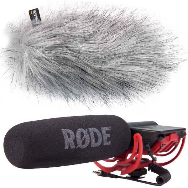 RØDE Mikrofon Rode Videomic Rycote mit WSWH Fell-Windschutz, Videomikrofon mit Windschutz
