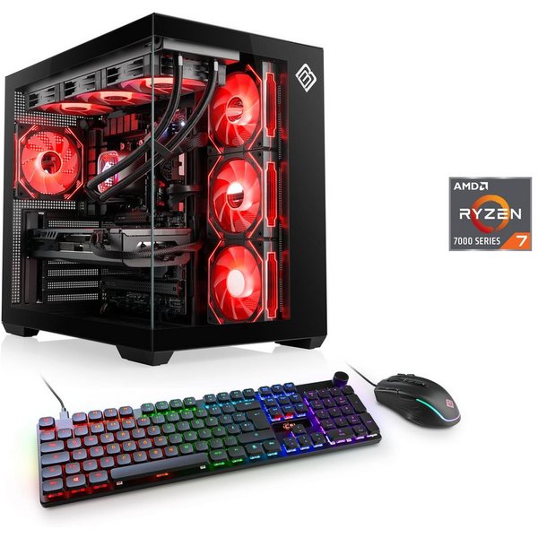 CSL Sprint V28991 Gaming-PC (AMD Ryzen 7 Ryzen 7, GeForce RTX 5070, 32 GB RAM, 1000 GB SSD, Wasserkühlung)