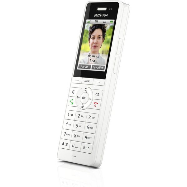 Fritz! FRITZ!Fon X6 weiß Schnurloses DECT-Telefon (Mobilteile: 1, GAP, DECT, HD-Telefonie, 2,4" Farbdisplay, Smart Home, Headset, DECT Eco)
