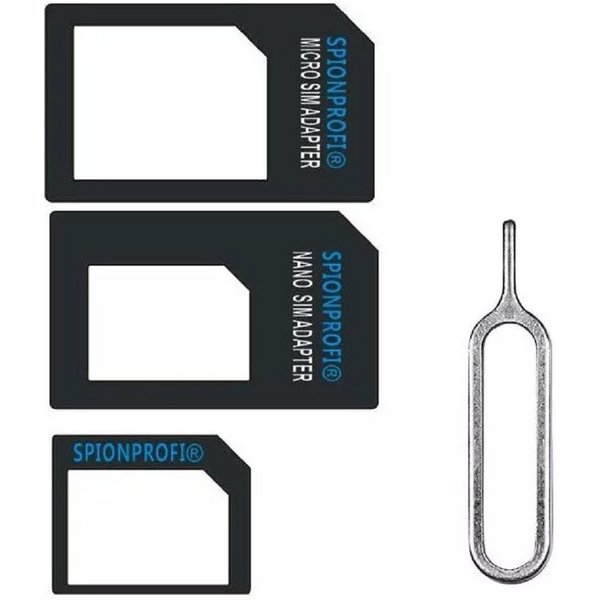 SpionProfi SpionProfi Sim Kartenadapter Nano Micro Kartenleser Adapter Handy-Netzteile (Universell einsetzbar für alle gängigen Handy- und Tabletmodelle)