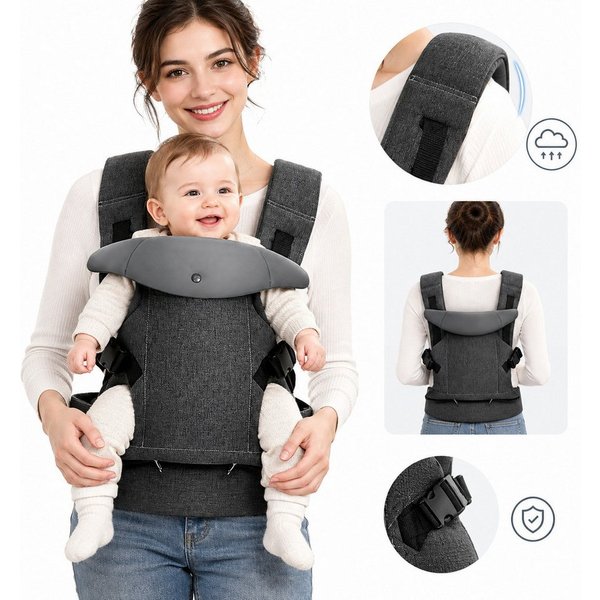 DUMOS Tragetuch Ergonomischer Baby Tragegurt, für Neugeborene & Kleinkinder