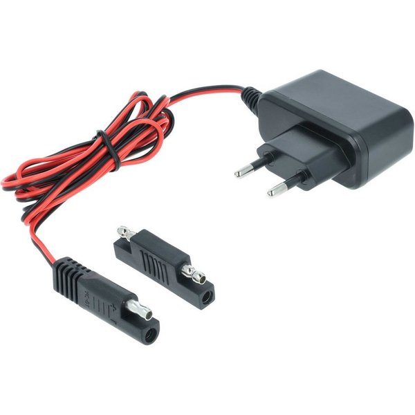 vhbw vhbw Ladegerät für Starter Akkus kompatibel mit Sabo Rasenmäher, 12 V, Batterie-Ladegerät (Ladekabel für Starter Batterien in Rasenmähern mit Elektrostart)