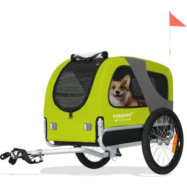 TIGGO Fahrradkinderanhänger DOGGYHUT® MEDIUM Hundefahrradanhänger Hundeanhänger Fahrradanhänger, Verstellbare Sicherheitsleine