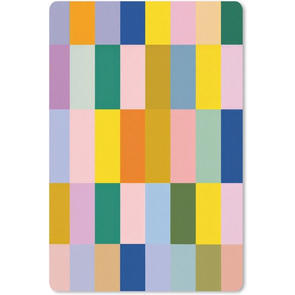 MuchoWow Mauspad Streifen - Blau - Muster - Abstrakt (1-St), Maus Pad Klein, Gaming Zubehör, Büro Deko, 18x27 cm