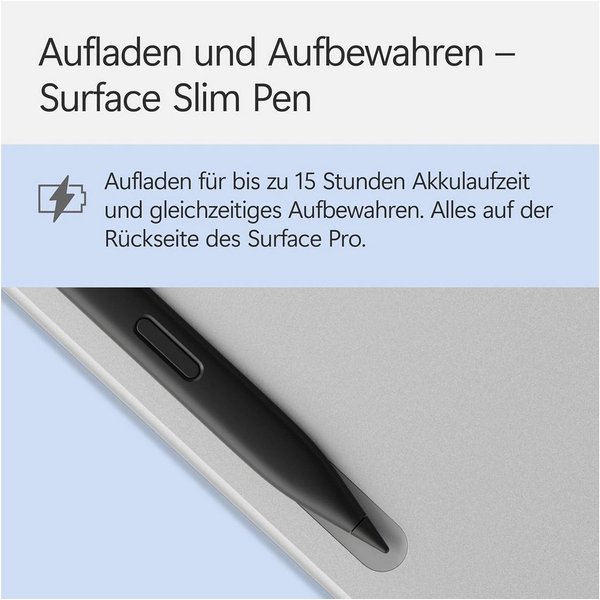 Microsoft Microsoft Surface Pro 12" Keyboard mit Slim Pen Schiefer Tablet-Tastatur (Beschleunigungssensor, beleuchtete Tastatur, Touchpad, Chiclet)