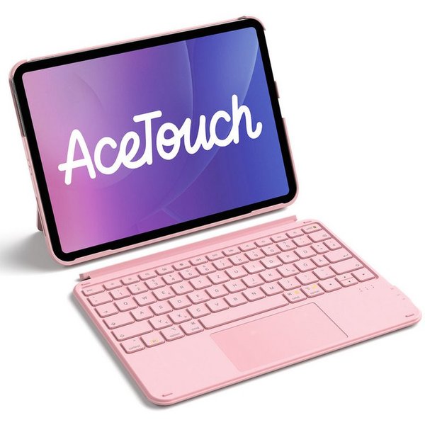 Inateck für iPad 11 Gen A16, 11 Zoll iPad Air M4 M3, iPad 10, iPad Pro 4/3/2/1 iPad-Tastatur (Ultraleichte, Abnehmbare Tastatur mit Touchpad, Tragbar)