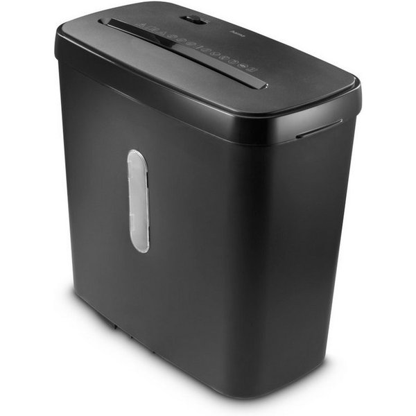 Hama Aktenvernichter Aktenvernichter Partikelschnitt (Papier + Plastik, Korb, 5 Blatt, P4), Mit Papierkorb, 4 x 39 mm Schnitzel, Automatik, Rücklauf