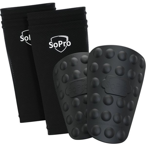 SoPro Fußball Schienbeinschoner Schienbeinschoner Fußball für Kinder & Erwachsene + Socken