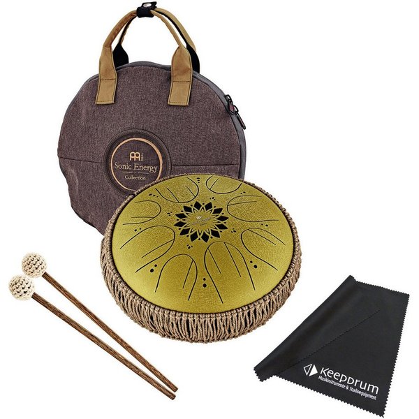 Meinl Sonic Energy Steel Tongue Drum Meinl Sonic Energy MOSTD3G Tongue Drum C-Dur 8 Töne mit Reinigungstuch,Medium, Stimmung: 432 Hz, 8 Töne, C-Dur mit Reinigun
