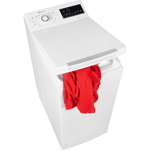 BAUKNECHT Waschmaschine Toplader WMT Super Eco 624 A N, 6 kg, 1200 U/min, Antiflecken entfernt Flecken zuverlässig bereits bei 20 °C
