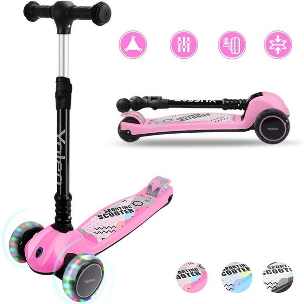 BremToy Scooter Faltbarer Kinderoller Kinderscooter Dreiradscooter ab 3 Jahre