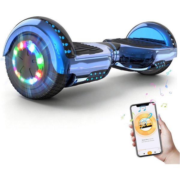 RCB Balance Scooter JD5JD6, 6,5 Zoll Zweimotoren Hoverboard mit LED-Leuchten und Bluetooth