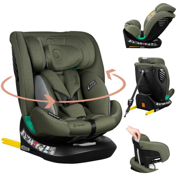 lionelo Autokindersitz BASTIAAN ONE i-SIZE, ab: ab Geburt, bis: 12 Jahren, ab: 40,00 cm, bis: 150,00 cm, (Set), 4 in 1/i-Size/Dri-Seat/360 Grad/0-36kg