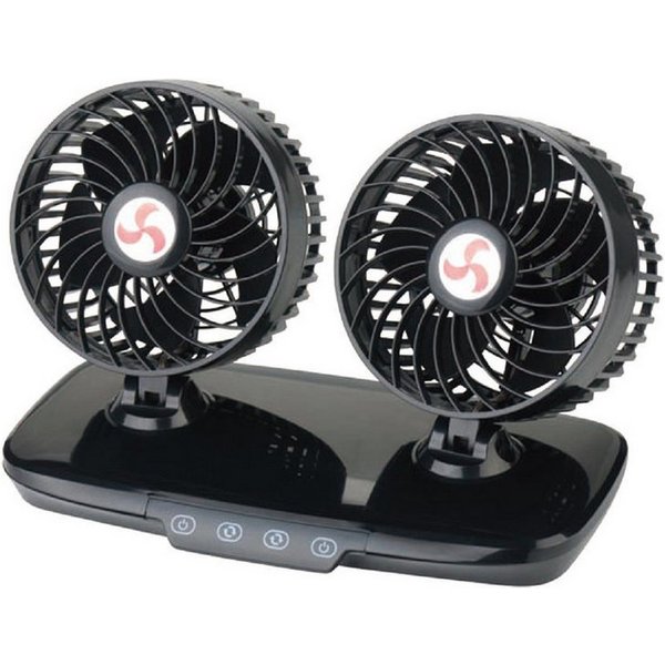 Wehmann Tischventilator Doppelventilator Autoventilator, Touchsensor Luxus 360° verstellbar