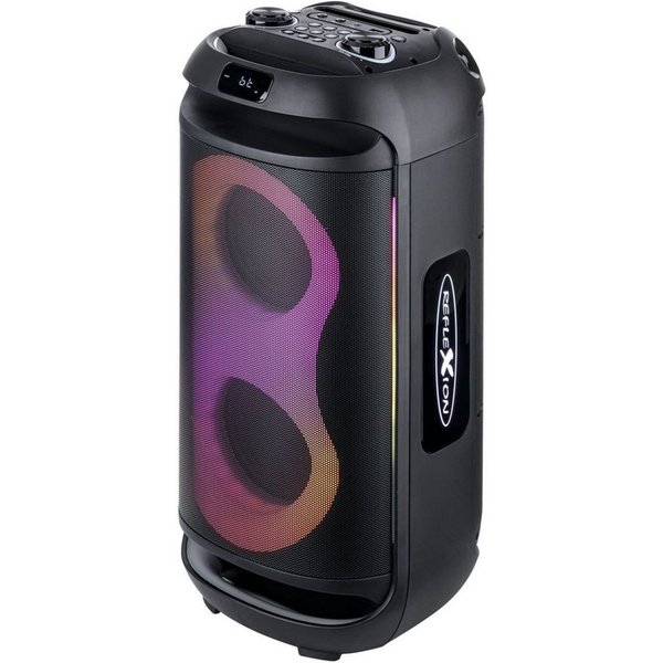 Reflexion PSX40BT Discobeleuchtung mit Modi-Auswahl Party-Lautsprecher (Bluetooth, 500 W, Bluetooth, Radio, Karaoke, Disco-Licht Effekte, Super BASS-Taste)