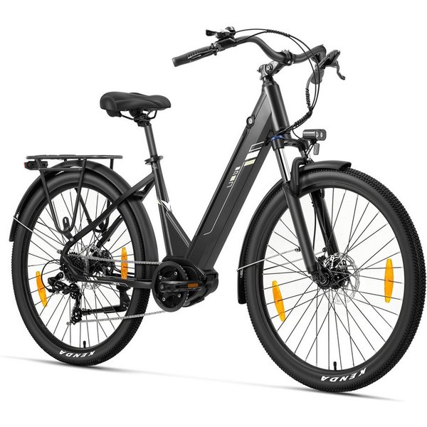 Touroll E-Bike Trekkingrad Urbano 3, 7 Gang, Kettenschaltung, Mittelmotor, 468 Wh, 25km/h, 250W/36V, 468Wh, 120km, Shimano 7‑Gang