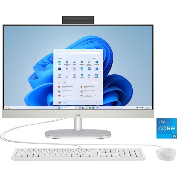 HP 24-cr0000ng All-in-One PC (23,8 Zoll, Intel Core i5 1335U, Iris® Xe, 8 GB RAM, 512 GB SSD)