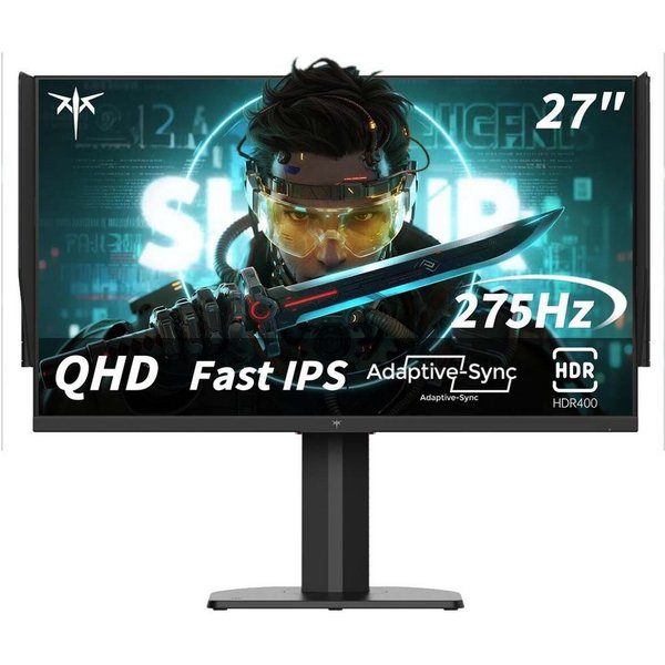KTC H27E8 27 Zoll QHD 240Hz Gaming-Monitor (2560 × 1440 px, 1 ms Reaktionszeit, 240 Hz, FAST IPS, übertaktet auf 275 Hz, HDR400 & 400 cd/m², FreeSync & G-Sync)