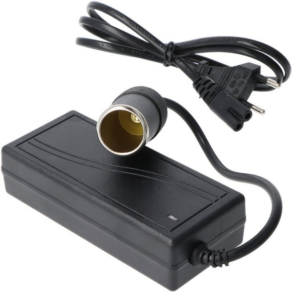 AccuCell Spannungswandler passend für 12 Volt Kühlboxen, 100-240V AC auf 12V D USB-Ladegerät