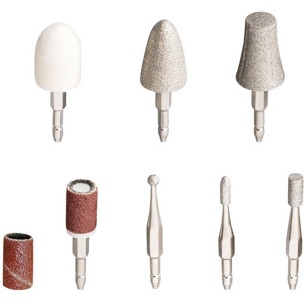 Grundig Maniküre-Pediküre-Set Schleifaufsätze Nachkaufset 12 teilig Zubehör, 12tlg, Nachkaufset für GRUNDIG Maniküre Set