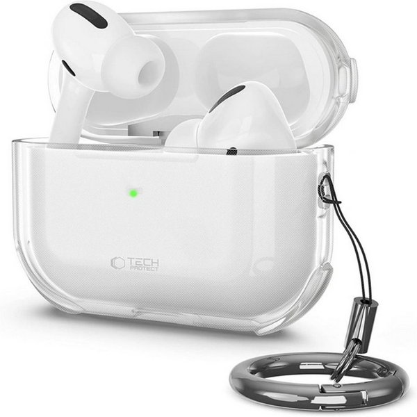 TECH PROTECT Kopfhörer-Schutzhülle Boucne für AirPods Pro 3, Ultradünne Schutzhülle mit Stoßschutz und Schlüsselanhänger